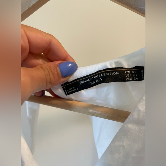 Zara White Mini Summer Dress XS - Picture 2 of 3